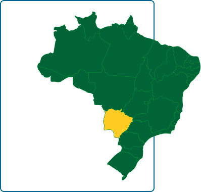Map of Brazil with MS highlighted