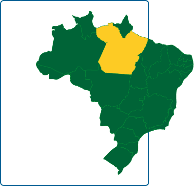 Map of Brazil with PA highlighted
